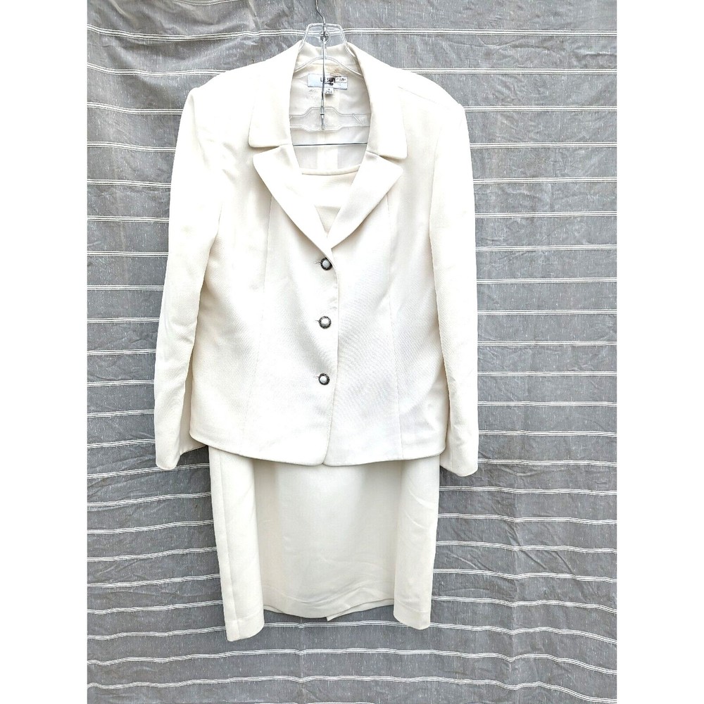 Le Suit Essentials Womens Size 14PC Maxi Skirt Jacket Formal Career Wedding Job